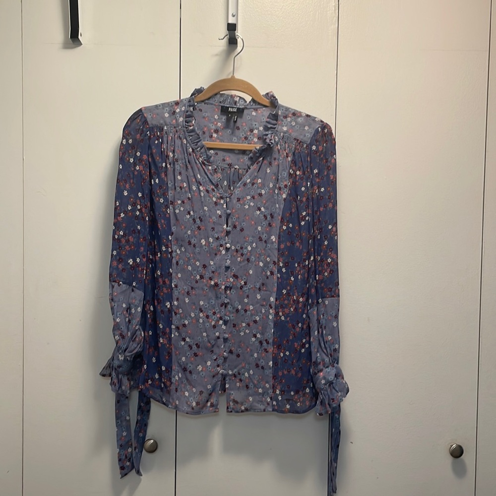 Flowy floral button down blouse by Paige- size small